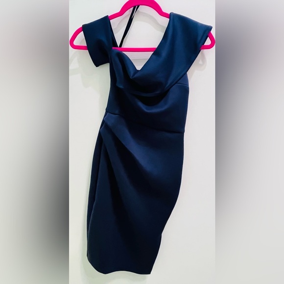 ASOS Midnight Blue Asymmetrical Dress - Picture 1 of 7